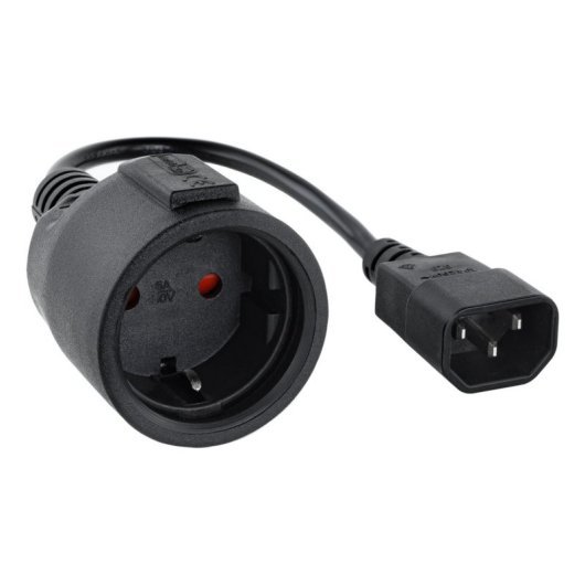 Kabeladapter Nanocable 10.22.0902 C14 Stecker zu CEE7 Buchse 50 cm Schwarz