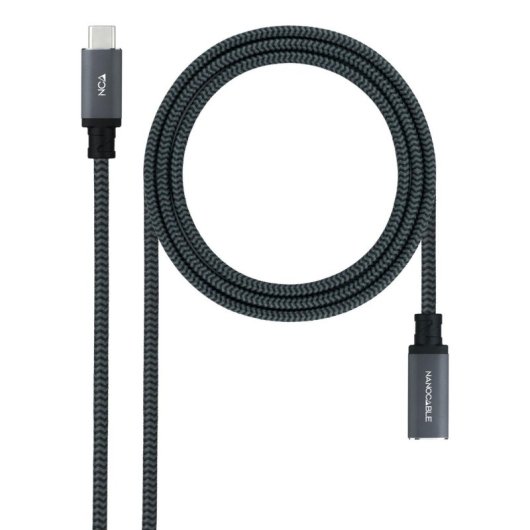 Cable USB-C Nanocable 10.01.4501-COMB 3.2 Gen2x2 20Gbps 100W/5A 1m Negro