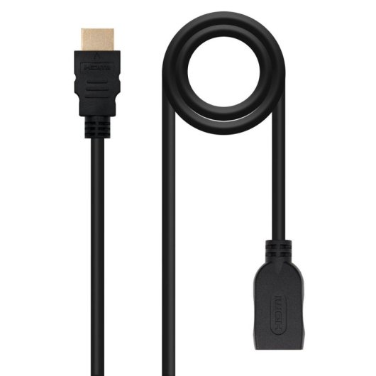 Cabo HDMI Nanocable Prolongador V2.0 3M Macho para Fêmea Preto