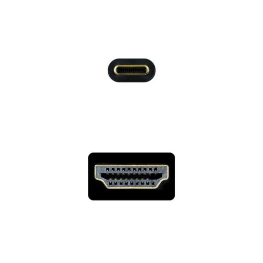 Cable conversor Nanocable 10.15.5105 USB-C Macho a HDMI Macho 4K60Hz 5m Negro