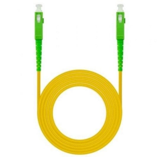 Cable de Fibra Óptica Nanocable 10.20.0002 Monomodo SC/APC-SC/APC Simplex LSZH 2m Amarillo