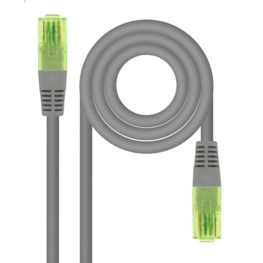 Cable de red Nanocable RJ45 CAT.6 UTP AWG26 CCA 30cm 10Gbps Gris