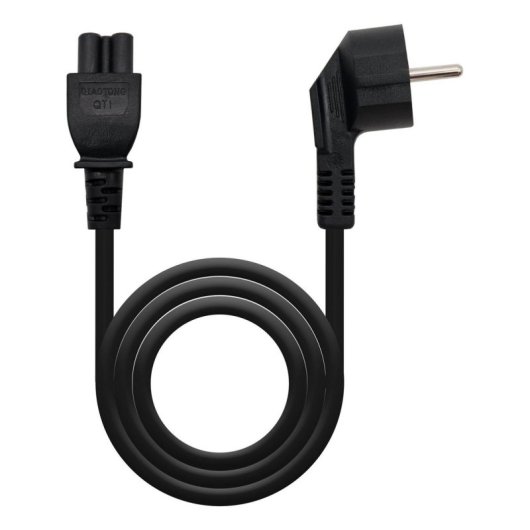 Câble d'Alimentation Trèfle Nanocable CEE7 Mâle - C5 Femelle 2m Noir