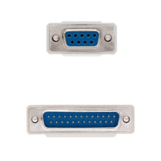 Câble Série Null Modem Nanocable 10.14.0802 DB9 F/DB25 M 1.8M Beige