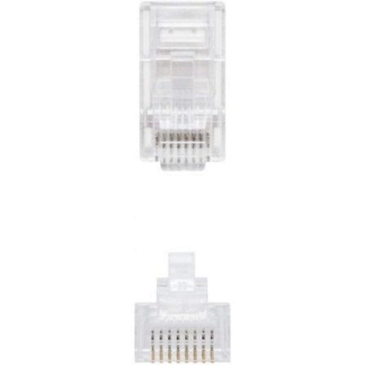 Conector RJ45 Nanocable Cat.5e 8 Hilos UTP Transparente 10 Unidades