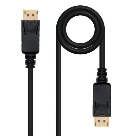 Cable DisplayPort Nanocable 10.15.2300 0.5m 1.2 4K 20 Pines Macho-Macho Negro