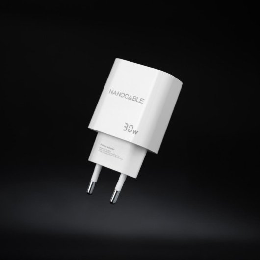 Cargador de Pared Nanocable 10.10.2009 USB-C PD 30W Blanco 1 Puerto Universal