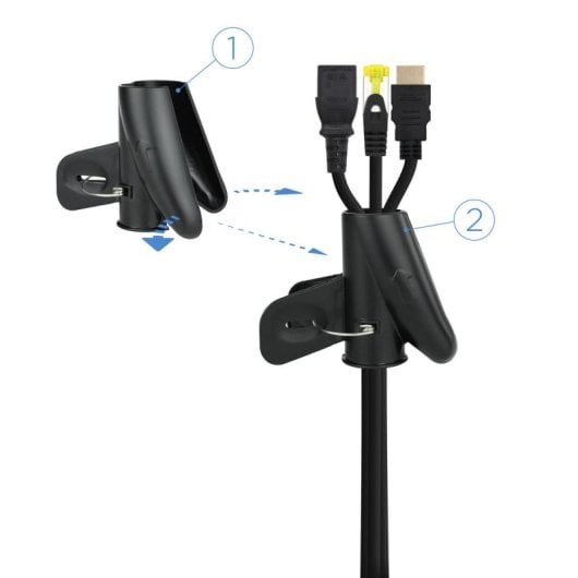 Organizador de Cabos Nanocable Spiraleflex 1m Preto Plástico Flexível