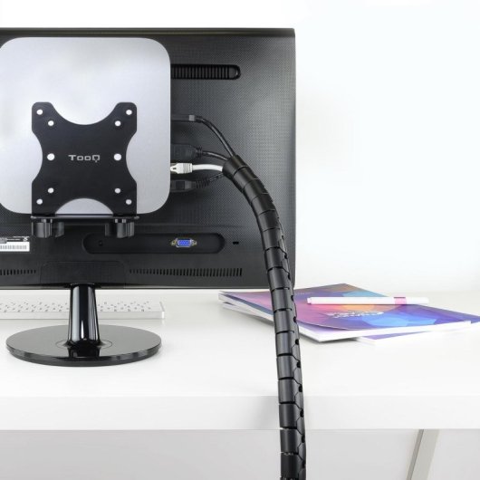 Organizador de Cabos Nanocable Spiraleflex 1m Preto Plástico Flexível