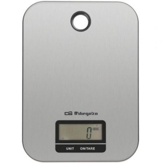 Báscula de cocina Orbegozo PC 1019 hasta 5kg acero inoxidable LCD función tara
