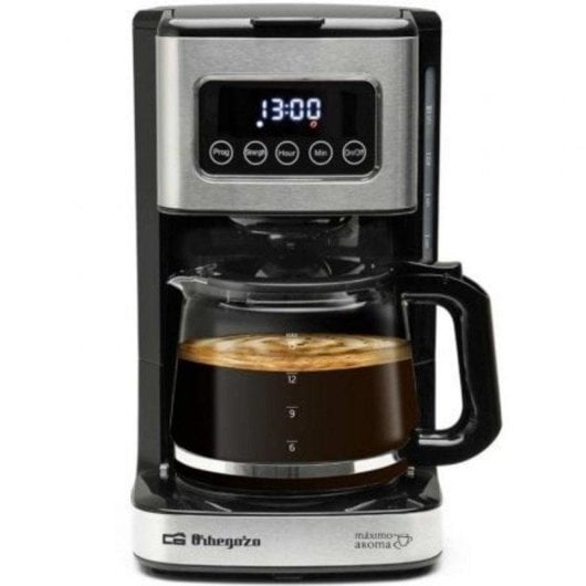 Cafetera Goteo Orbegozo CG 6015 15 tazas 900W programable acero inoxidable LED