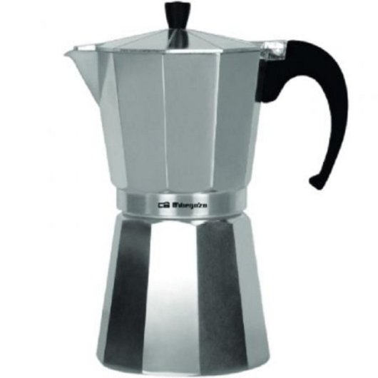 Cafetera Italiana Orbegozo KF 1400 14 tazas aluminio compatible gas, eléctrica y vitrocerámica