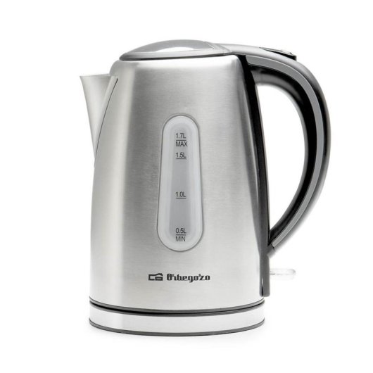 Hervidor Orbegozo KT 6024 1,7L 2200W Acier Inoxydable Protection Contre Surchauffe