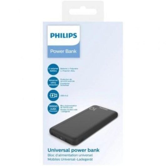 Powerbank Philips DLP1810NB/62 10000mAh Preto Powerbank Philips DLP1810NB/62 10000mAh Preto
