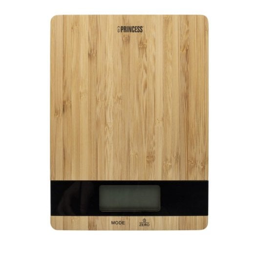 Báscula de cocina Princess 492944 electrónica bambú 5kg alta precisión pantalla LCD