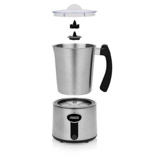 Espumador de leche Princess 243005 650W acero inoxidable 3 funciones automáticas 0,25L