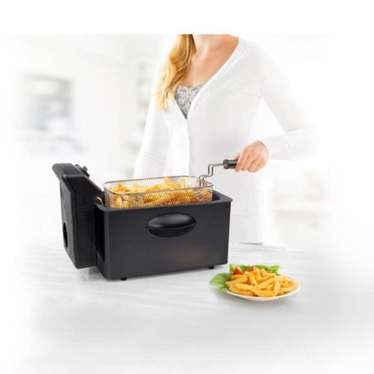 Friteuse Princess 01.182729.01.001 Acier Noir 4L avec Système de Sécurité