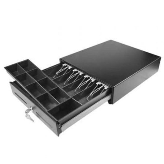 Cajón Portamonedas Premier M41 HQ-B Manual Negro 5 Compartimentos Billetes 8 Monedas 41x41cm