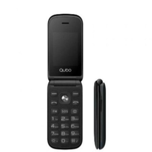 Téléphone Mobile Qubo X-209 4G pour Seniors / Noir / Écran 2,4" / Dual SIM