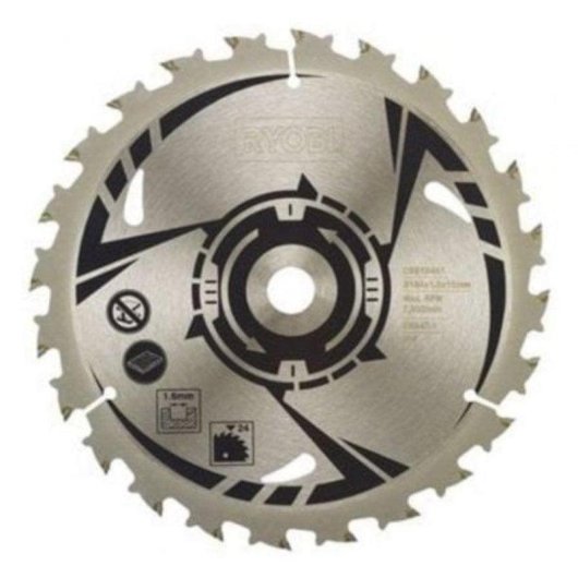 Lâmina Circular Ryobi CSB184A1 184mm 24 Dentes Carbetungsteno