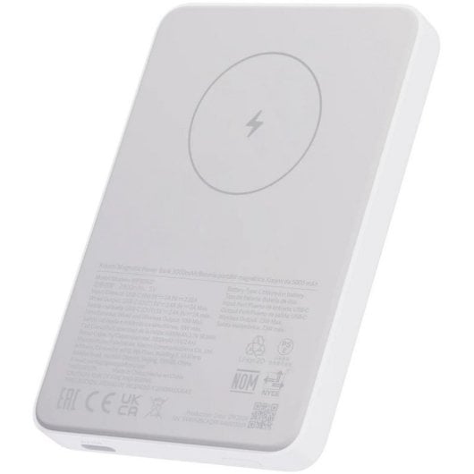 Powerbank Xiaomi Magnetic Power Bank 5000mAh 18,5Wh USB-C Schnellladung Weiß