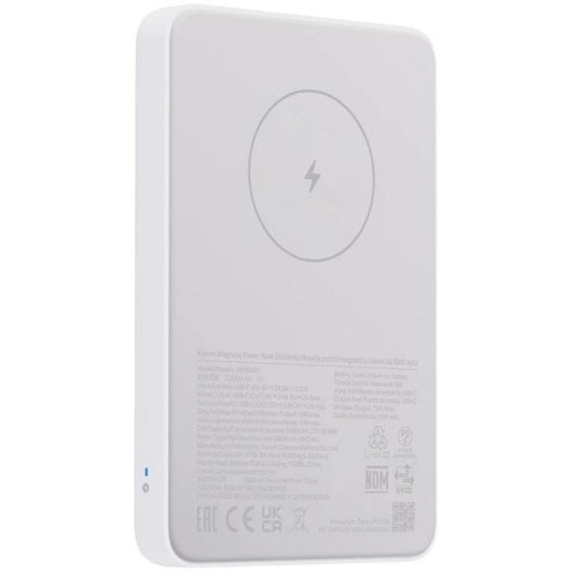 Powerbank Xiaomi Magnetic Power Bank 5000mAh 18,5Wh USB-C Schnellladung Weiß