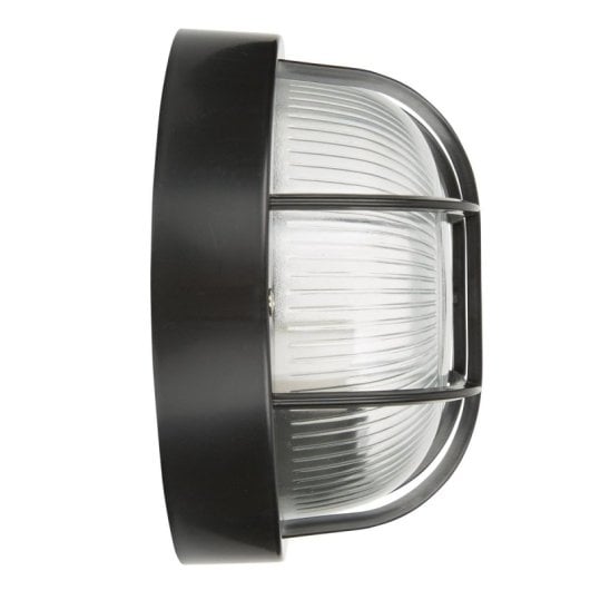 Aplique exterior Smartwares BE100Z E27 IP44 redondo 60W resistente plástico negro