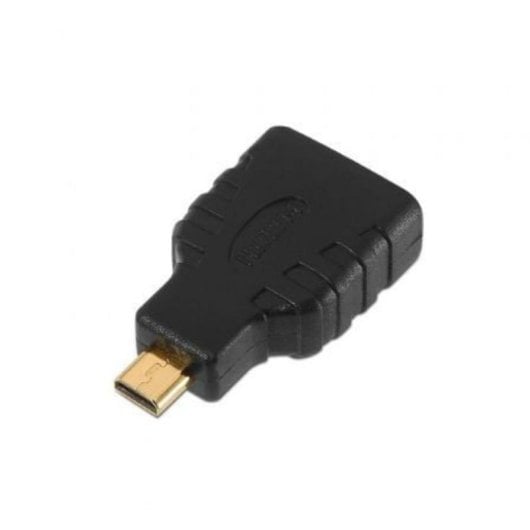 Adaptador HDMI AISENS A121-0125 HDMI Hembra a Micro HDMI Macho Blindado Oro 24K Negro