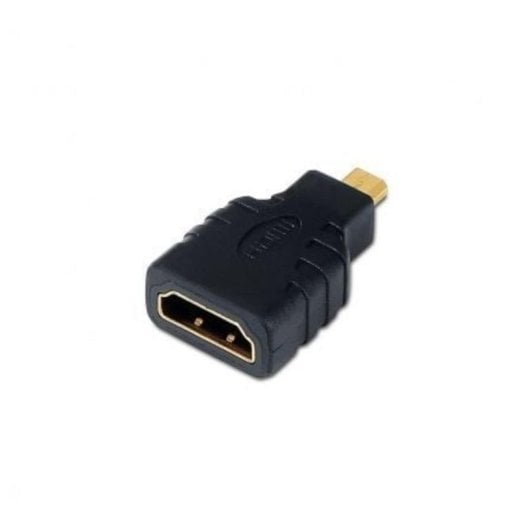 Adaptador HDMI AISENS A121-0125 HDMI Hembra a Micro HDMI Macho Blindado Oro 24K Negro