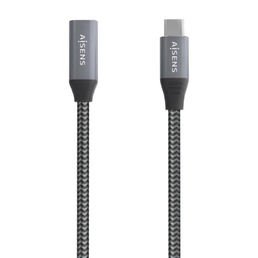 Cable USB Aisens A107-0761 USB-C Macho a Hembra 1.5m 20Gbps 100W 8K Gris