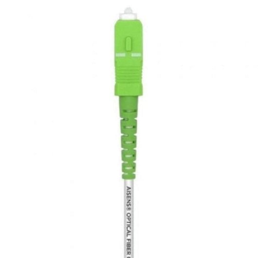 Cable de fibra óptica AISENS A152-0500 SC/APC-SC/APC 20m OS2 G.657A2 Simplex LSZH Blanco