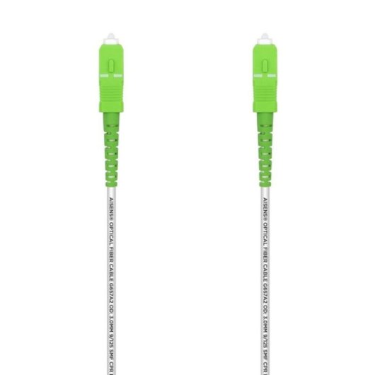 Latiguillo fibra óptica AISENS A152-0503 SC/APC-SC/APC 50m OS2 G657A2 simplex LSZH blanco