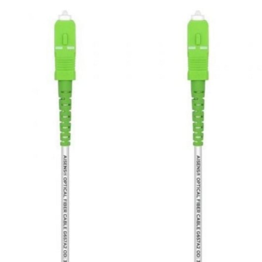 Latiguillo fibra óptica AISENS A152-0503 SC/APC-SC/APC 50m OS2 G657A2 simplex LSZH blanco