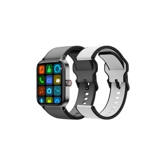 SPC Smartee Duo Pro Bluetooth GPS 52mm AMOLED Schwarz Silber Silikonband Unisex IP68 SpO2 Schlaf Herzfrequenz