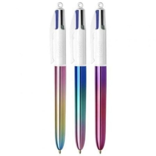 Bic 4 Couleurs Gradient Stylo à Encre Huile Rétractable / 3 unités / 4 Couleurs