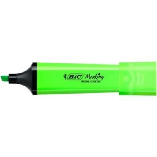 Marqueur BIC Highlighter Neón Vert - 12 Unités - Marqueurs Plat