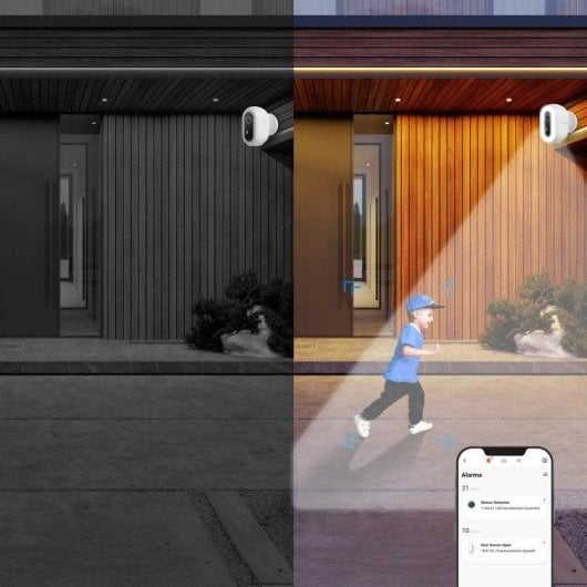 Videocamere di sorveglianza Nivian SMART 04-BAT 2K Visione Notturna Esterna IA Audio Bidirezionale Controllo Vocale Allarme