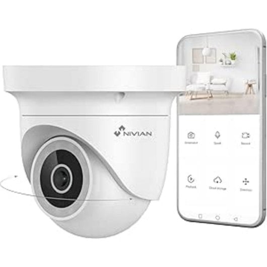 Cámara de Vigilancia Nivian 2K WiFi Motorizada Seguimiento Automático Visión Nocturna Audio Bidireccional
