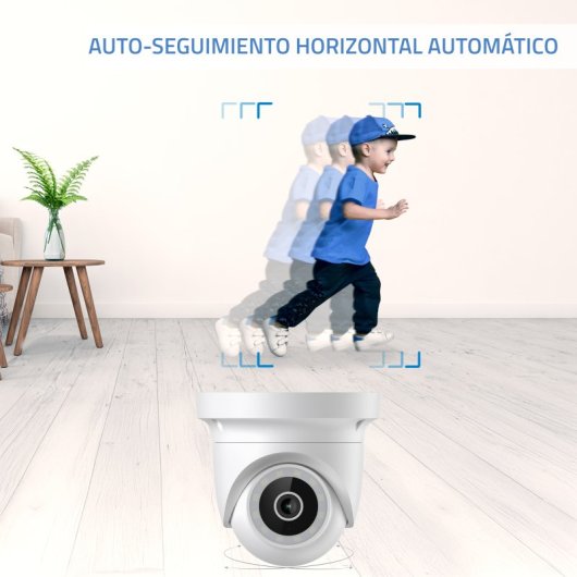 Câmara Vigilância Motorizada Nivian 2K WiFi Deteção Movimento Áudio Bidirecional