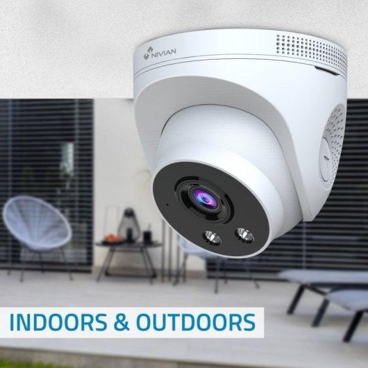 Videocamere di sorveglianza Nivian NV-DOM30-W6 2K Visione Notturna Interna Rilevamento IA Audio Bidirezionale