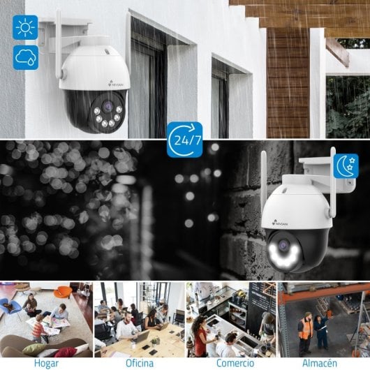 Câmera WiFi NIVIAN 2K Super HD Visão Noturna Dual Deteção Inteligente com IA Câmera WiFi NIVIAN 2K Super HD Visão Noturna Dual Deteção Inteligente com IA