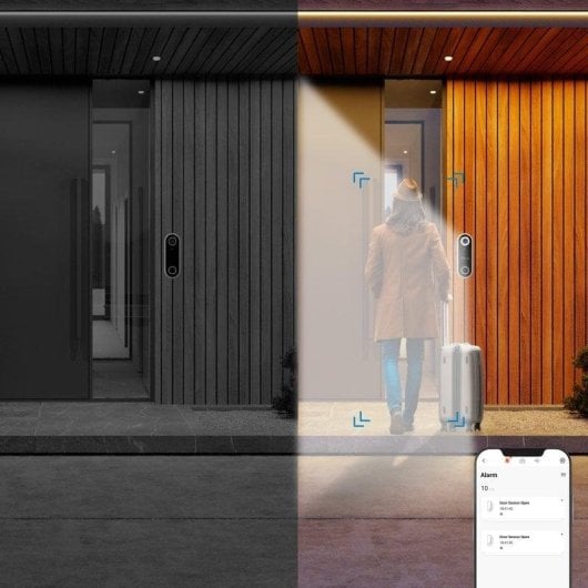 Videoporteiro Nivian NVS-IPC-DB1 Full HD WiFi Visão Noturna Bateria Alexa Tuya