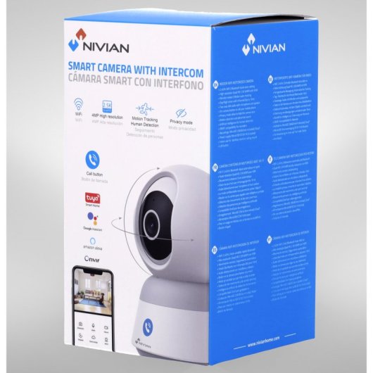 Cámara IP Nivian NVS-IPC-IS6-CALL QuadHD Visión Nocturna Exterior IA y Control por Voz