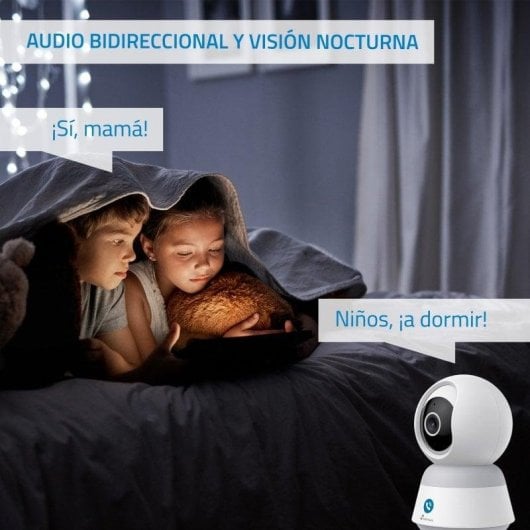 Caméra de surveillance Nivian NVS-IPC-IS6-CALL Quad HD Vision Nocturne Intérieure IA Contrôle Vocal Audio Bidirectionnel