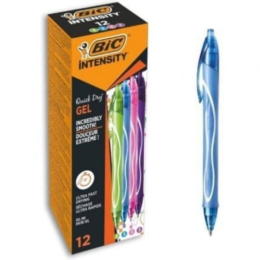 Caneta Gel Retrátil BIC Gel-ocity Quick Dry 0,7mm Cores Modernas Pacote 12