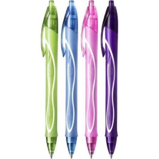 Caneta Gel Retrátil BIC Gel-ocity Quick Dry 0,7mm Cores Modernas Pacote 12