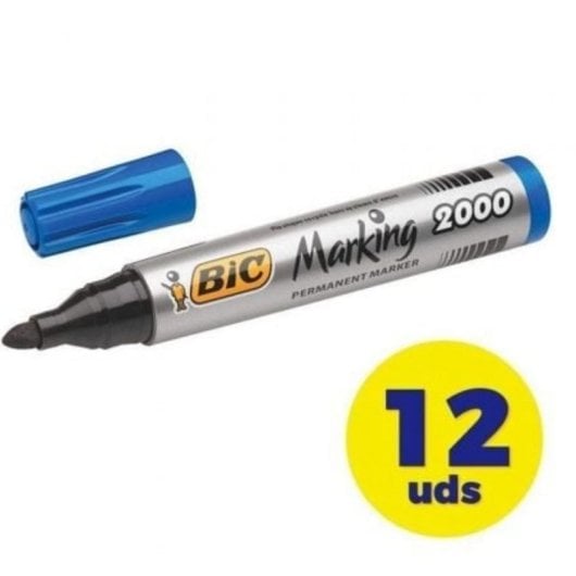 Marque BIC Marqueurs Permanents 2000/4.9mm/12 unités/Azul/1,7mm