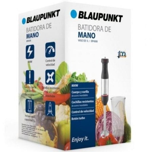 Stabmixer Blaupunkt BP4008 800W Edelstahl Messer 1L Behälter Stabmixer Blaupunkt BP4008 800W Edelstahl Messer 1L Behälter
