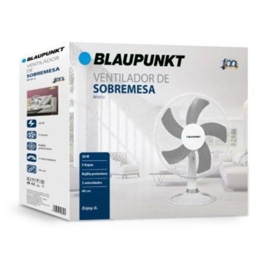 Ventilador de sobremesa Blaupunkt BP2015 50W 5 Aspas 40cm 3 Velocidades