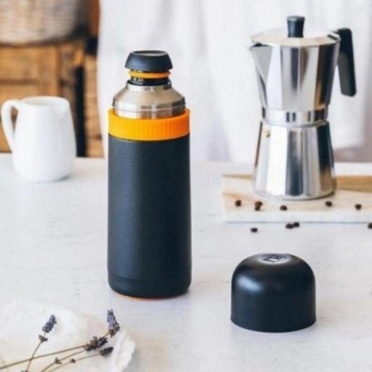 Termo per Alimenti Bra Enjoy Efficient 1000ml Acciaio Inox Nero/Arancio Antiscivolo